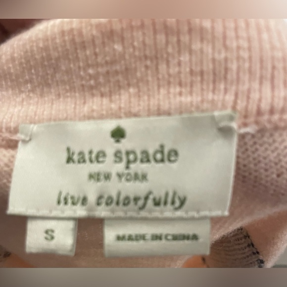 Pink Kate Spade Polka Dot Sweater Top - Picture 4 of 5